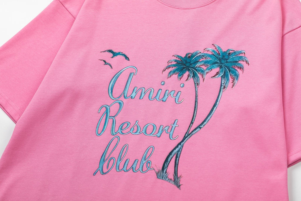 AMIRl Twisted Palms Cotton T-Shirts