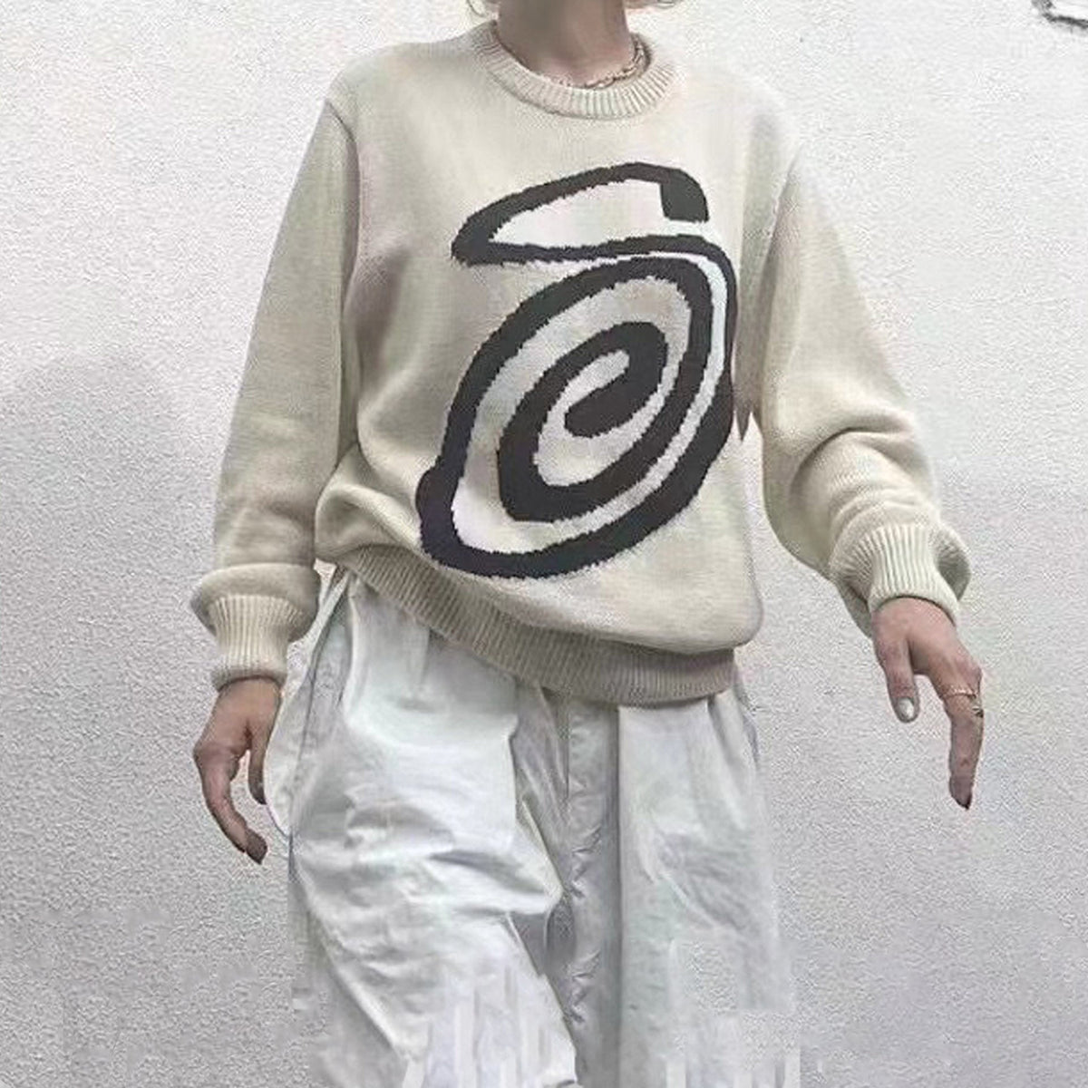 Stussy Sweatshirts Crew Neck Fashion Knitted Sweater