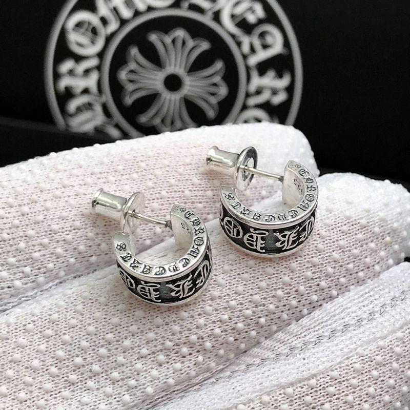 Chrome Hearts ear plug half hoop earrings