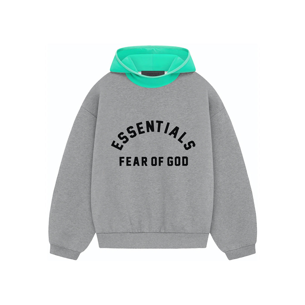 SS24 Hoodie Dark Heather Oatmeal/Mint Leaf