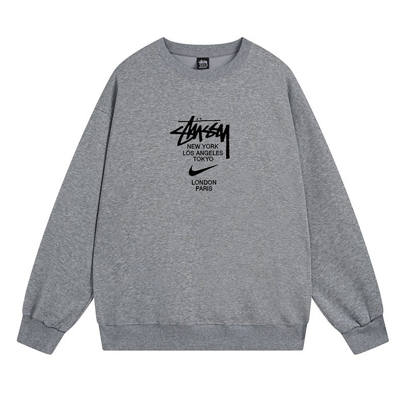 Stussy Sweatshirts Autumn/Winter Fleece Couple Sweatshirts