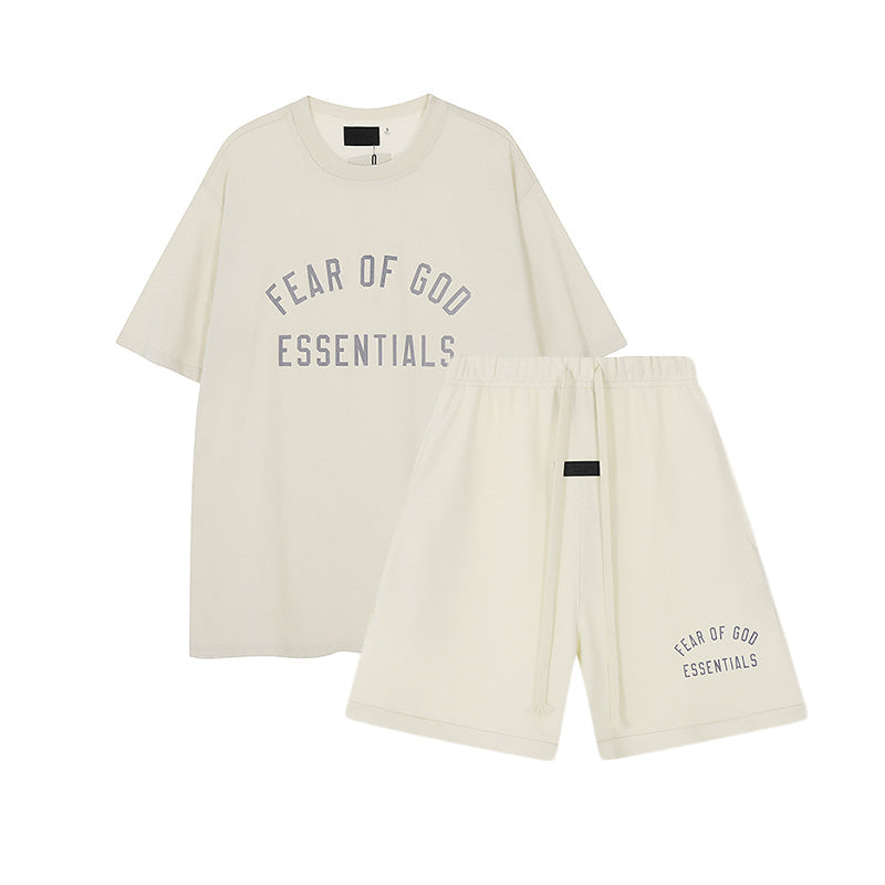 FW24 Half Arc T-Shirt / Shorts / Set - Milky White