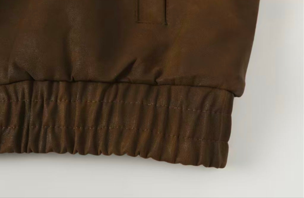 Chrome-Hearts Cross Patch Suede Jacket - Brown Gothic Streetwear Outerwear 8833