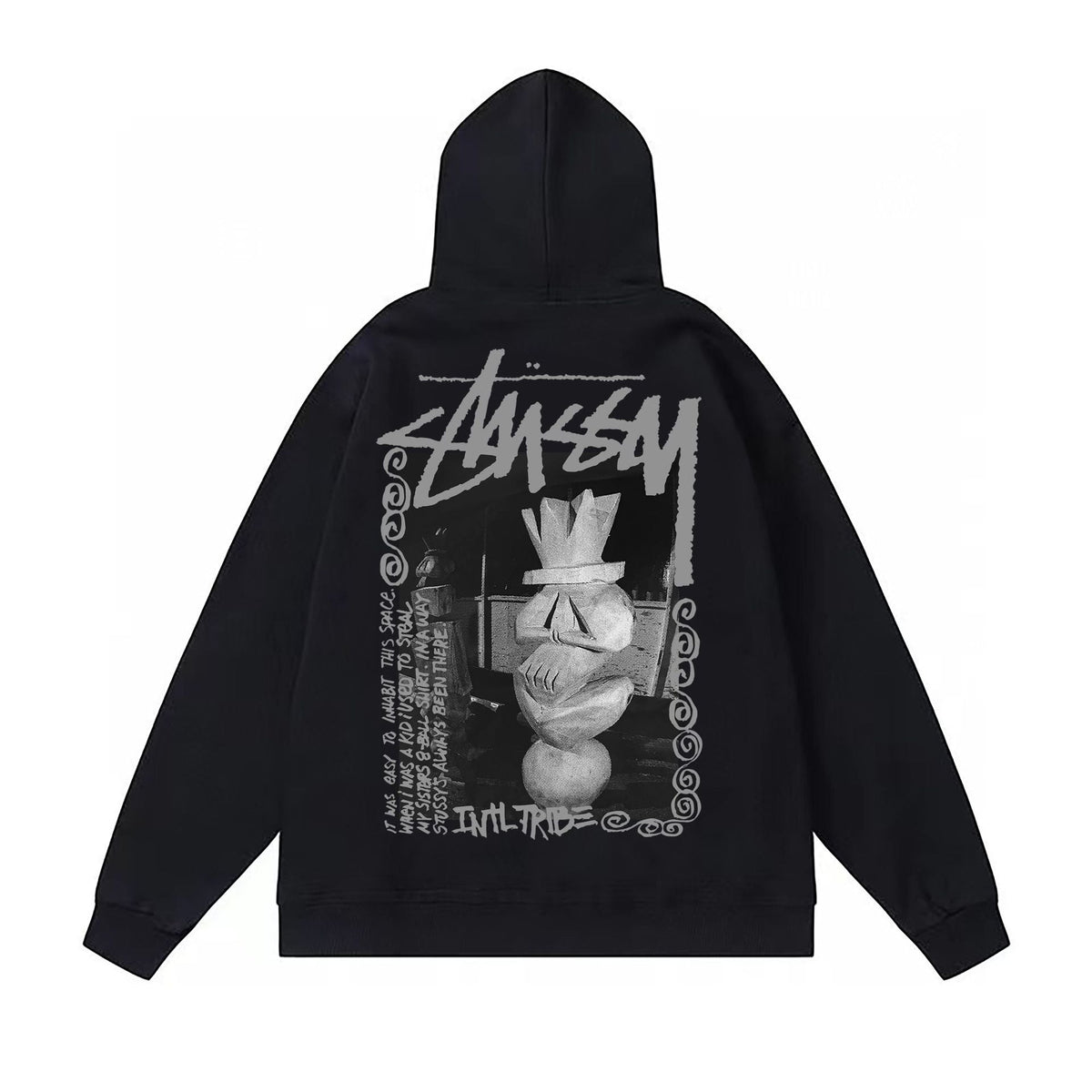 Stussy Hoodie Fall/Winter Fleece Hooded Sweater