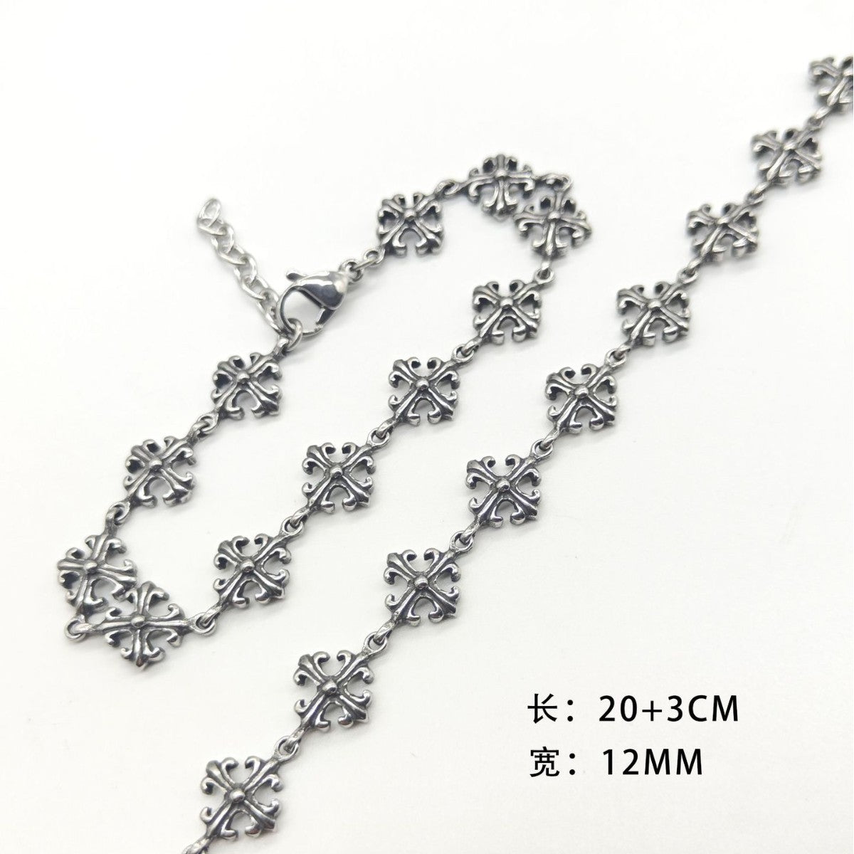Chrome Hearts cross flower simple S925 bracelet