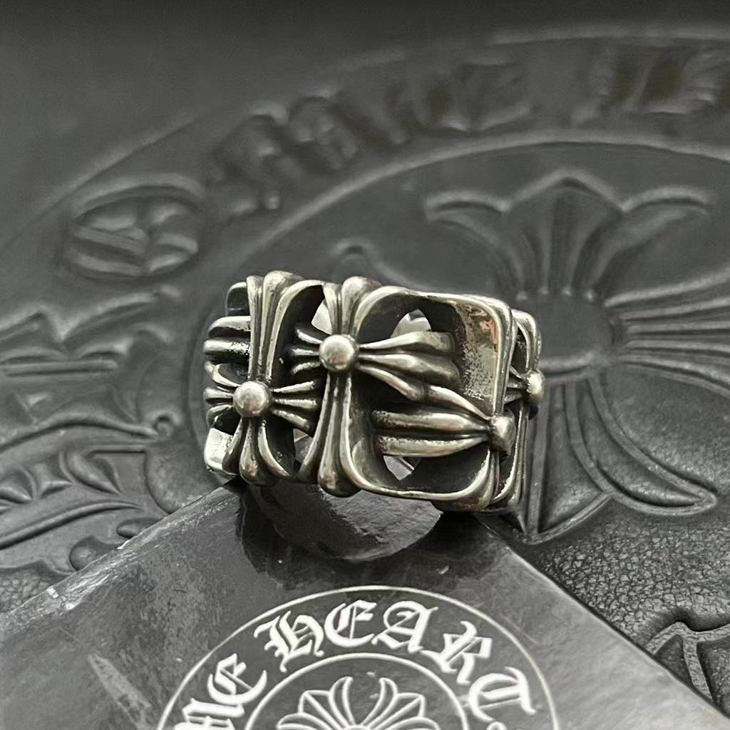 chrome hearts 925 silver retro ring