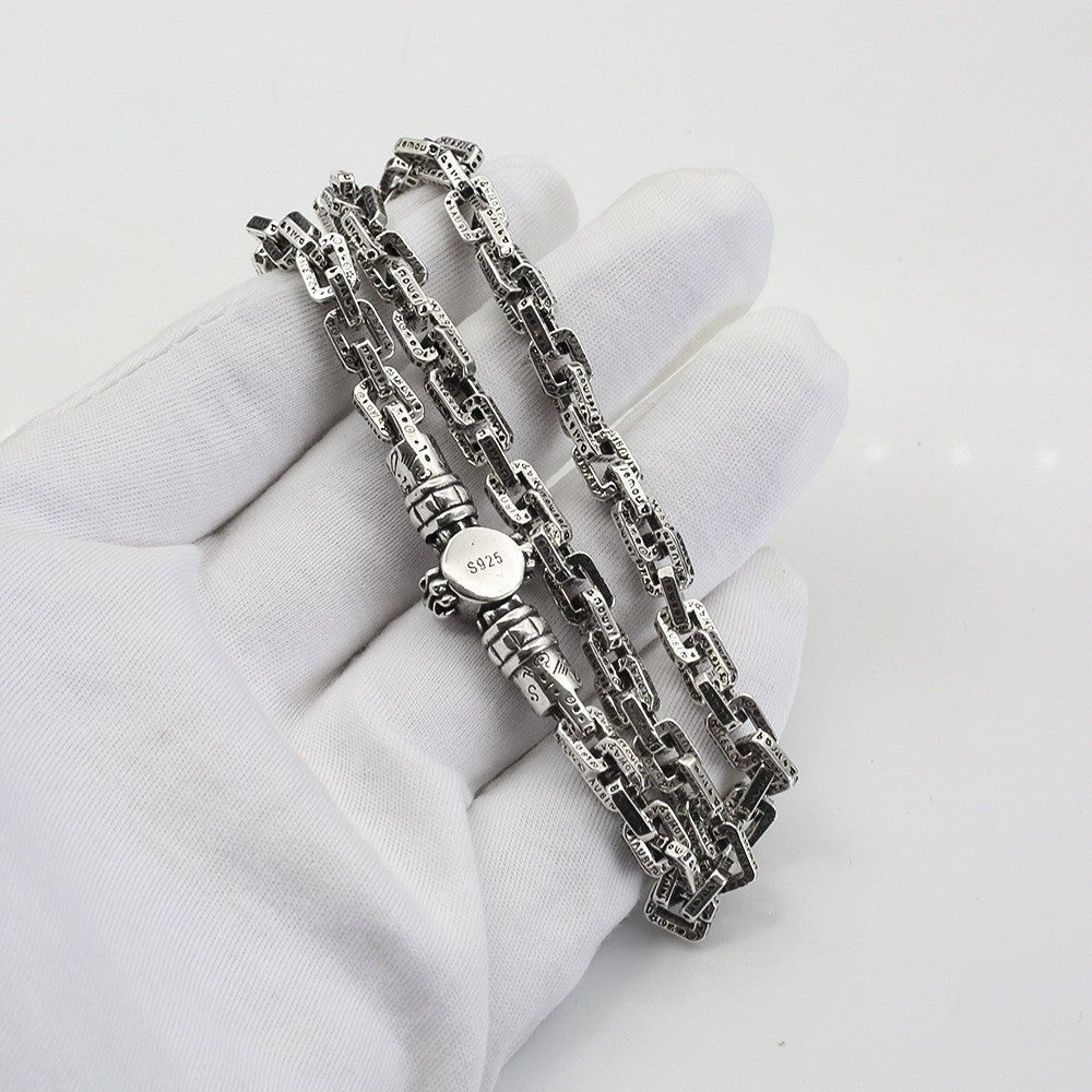 Chrome Hearts scepter diamond-studded magnetic letter chain