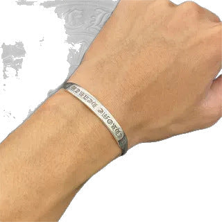Chrome Hearts retro letter cross flower scroll label open bracelet
