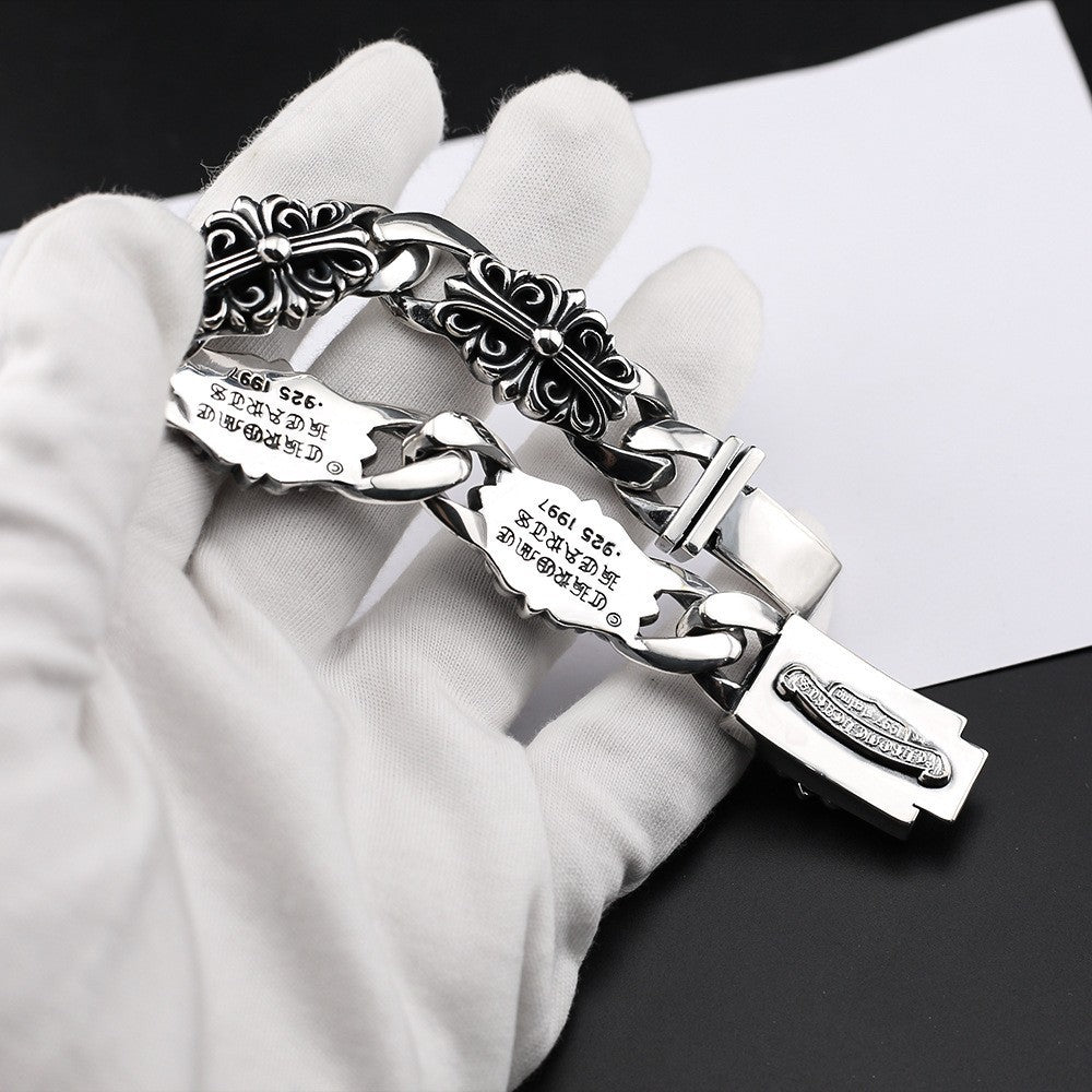 Chrome Hearts Crusader Flower Multi-piece Spliced Bracelet