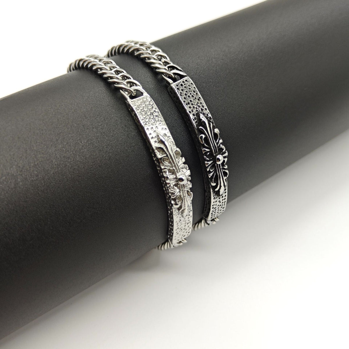 Chrome Hearts stainless steel curved brand main piece bracelet