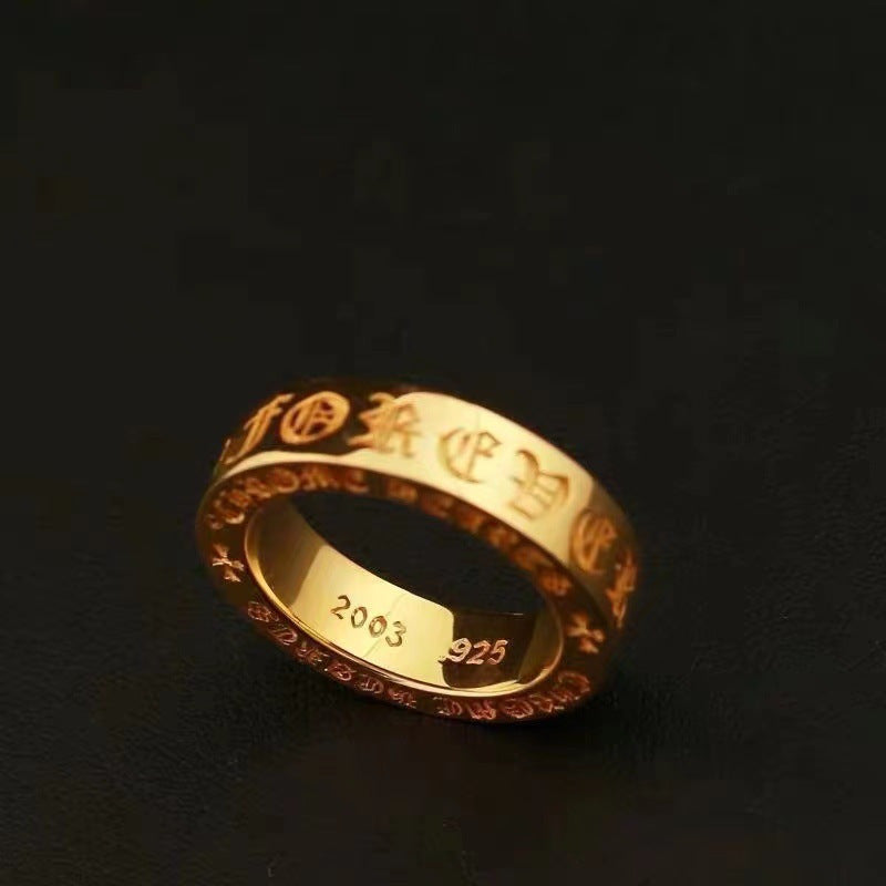 Chrome Hearts 22k gold-plated eternal heart forever true love ring