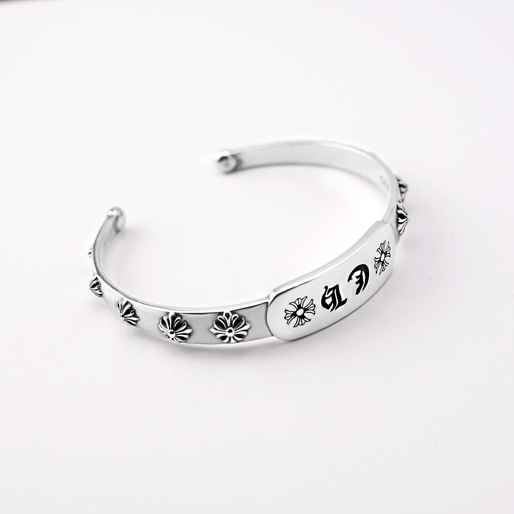 Chrome Hearts personality cross flower open bracelet
