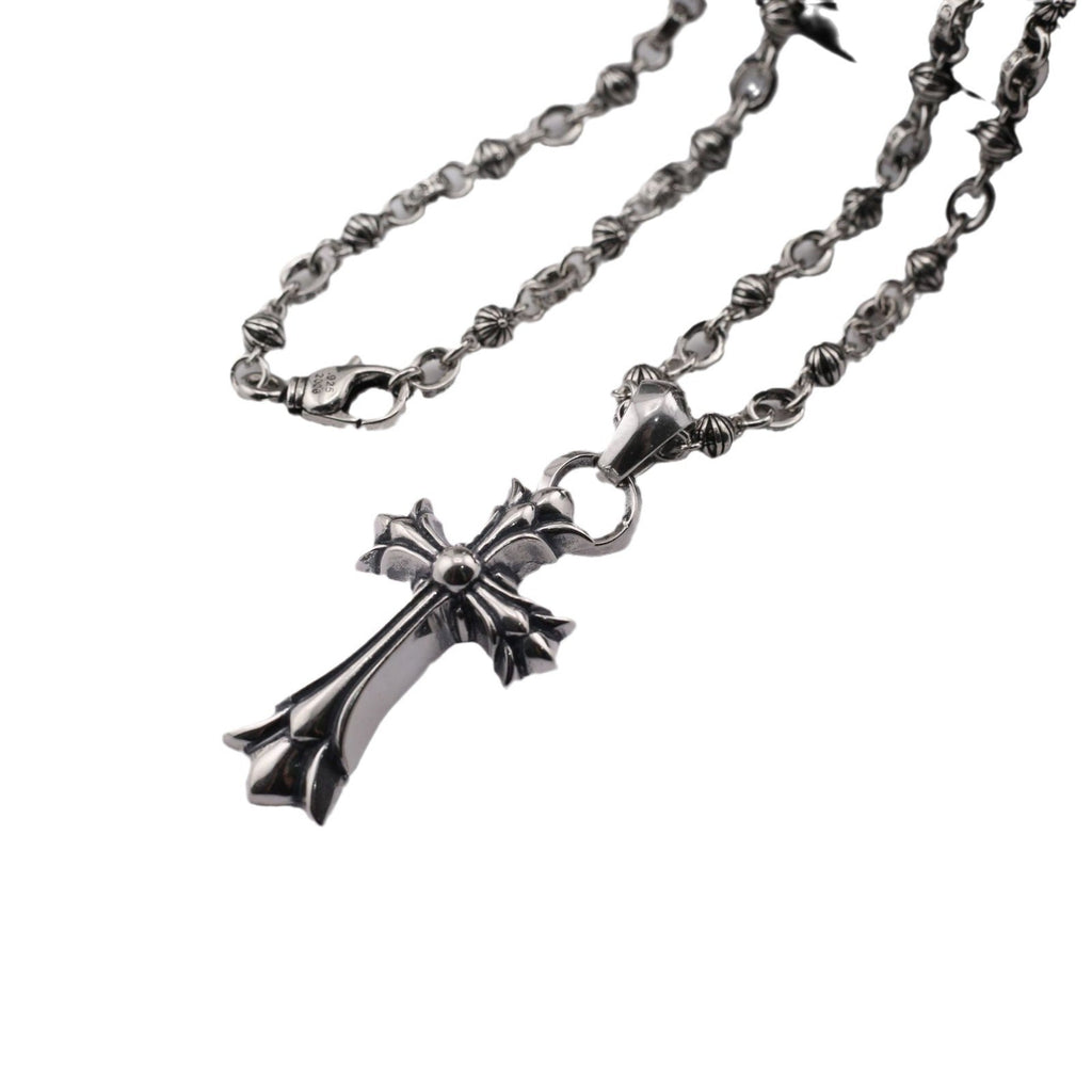 Chrome Hearts old retro large pendant S925 sliver cross necklace