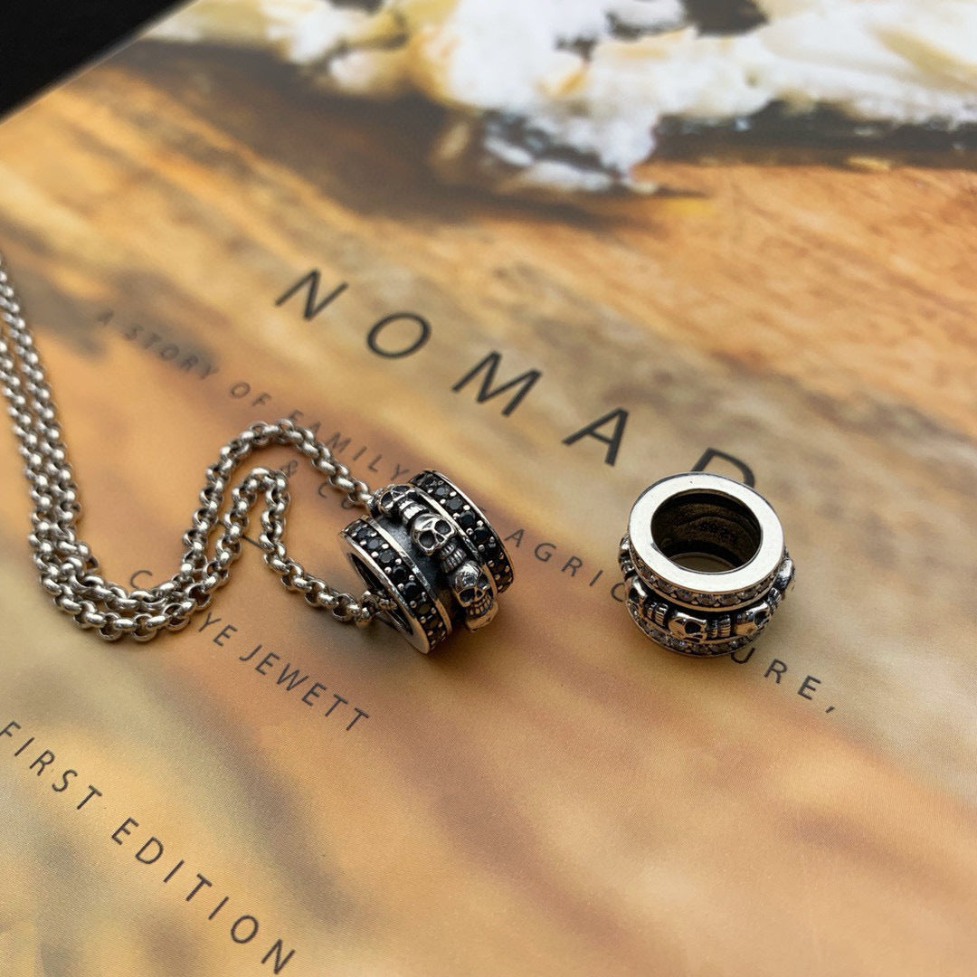 Chrome Hearts hip-hop punk skull couple dark series ring necklace