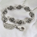 Chrome Hearts distressed spherical anchor patchwork bracelet