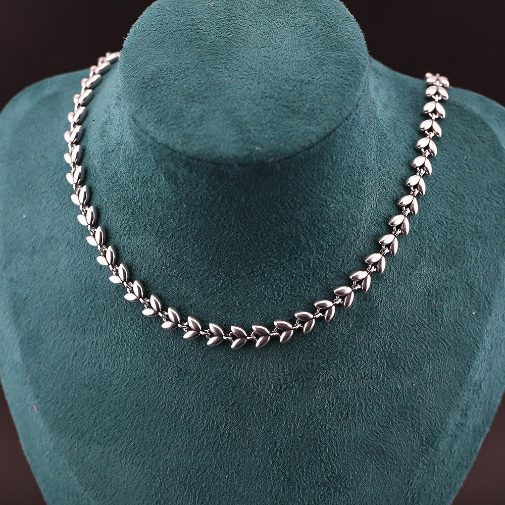 Chrome Hearts Simple wheat ear heart necklace