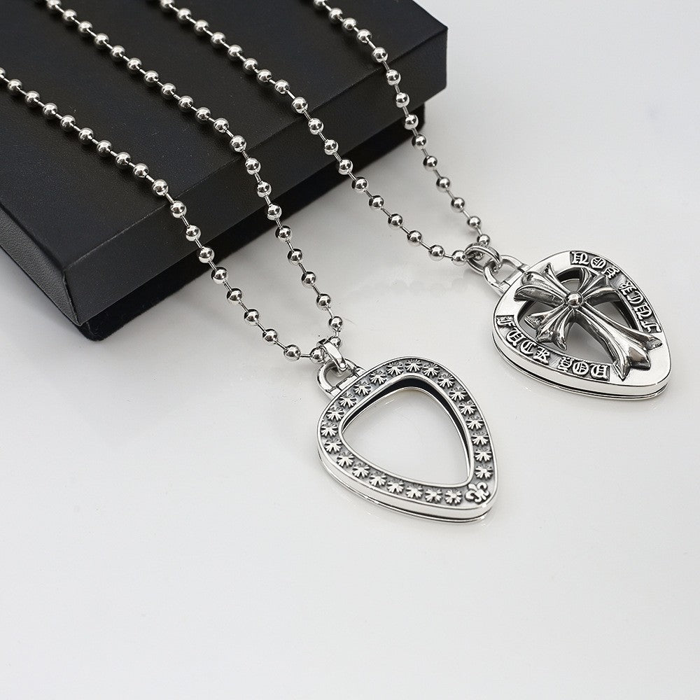Chrome Hearts cross holy sword box pendant necklace