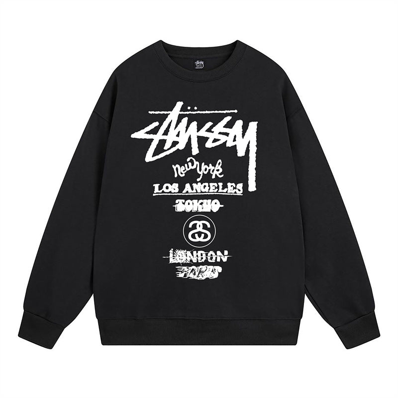 Stussy Sweatshirts Autumn/Winter Fleece Couple Sweatshirts