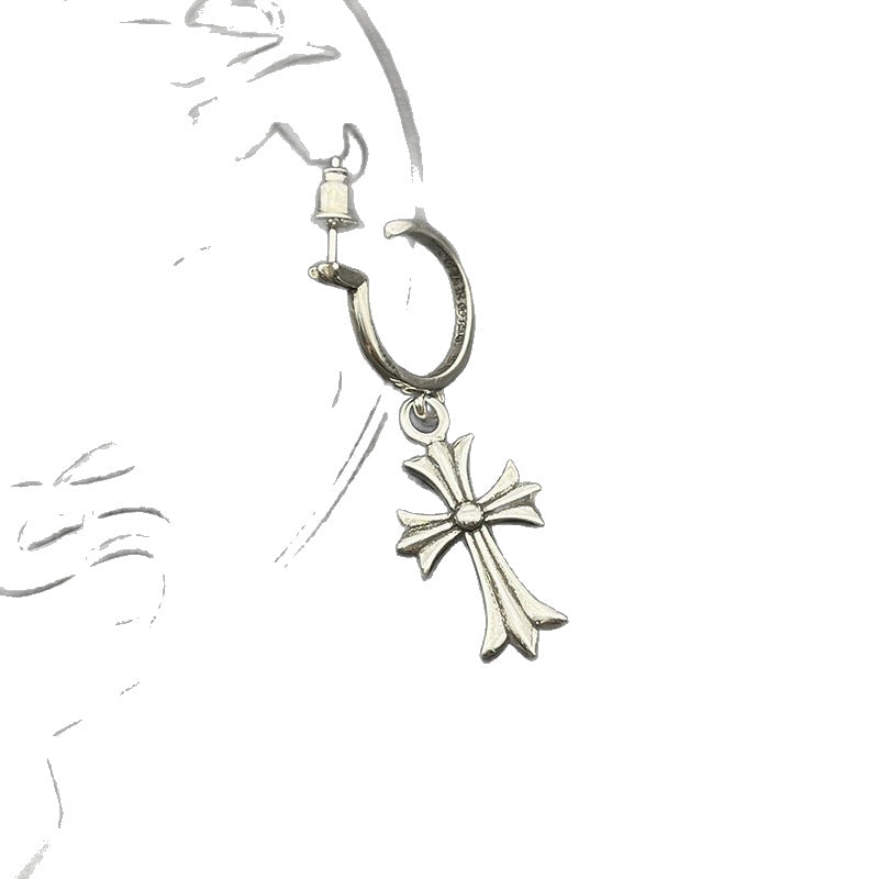 Chrome Hearts cross exaggerated earrings