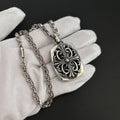Chrome Hearts Crusader flower square pendant