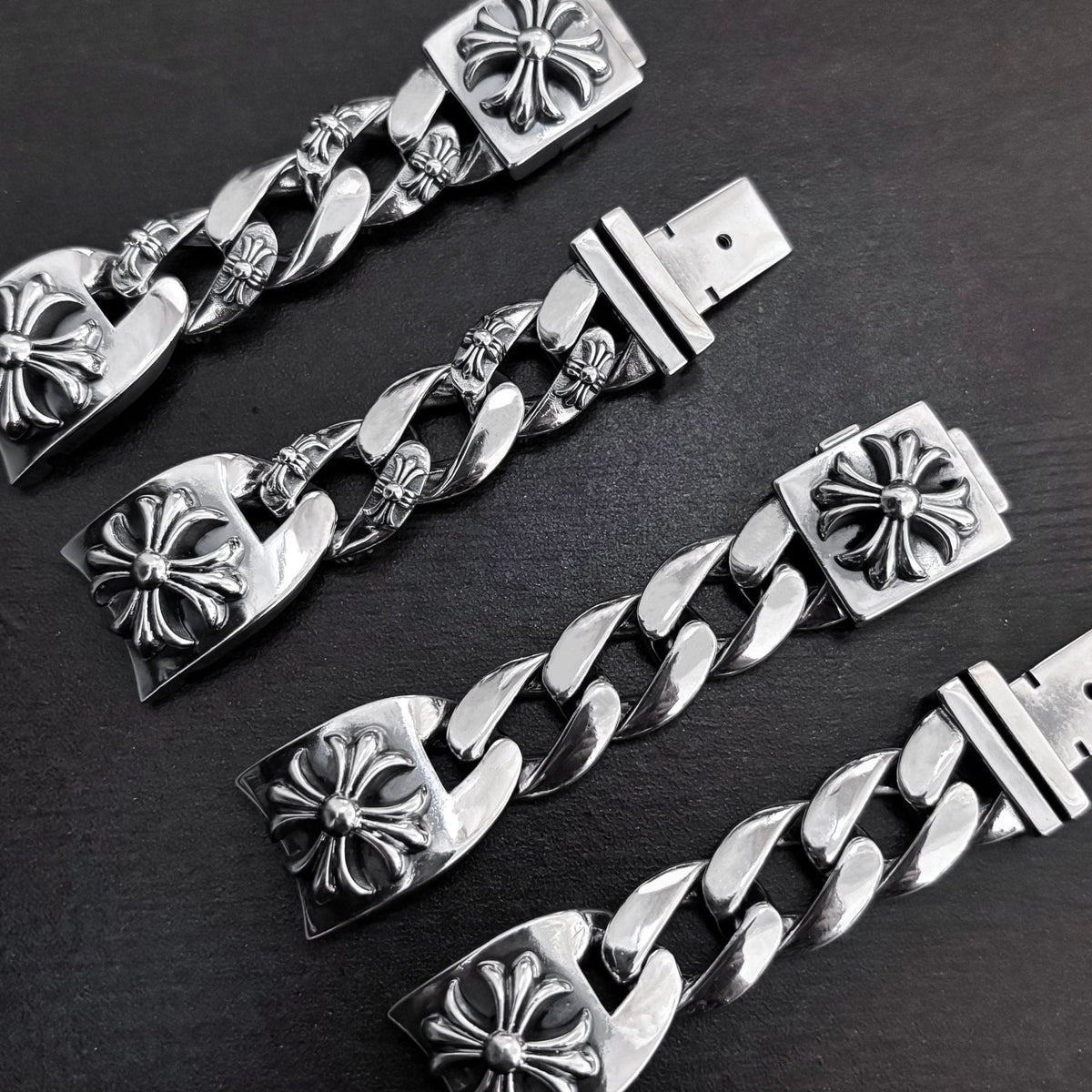 Chrome Hearts cross half flower watch strap