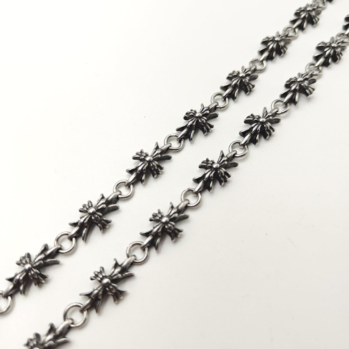 Chrome Hearts Silver 925 Tiny E Cross Bracelet