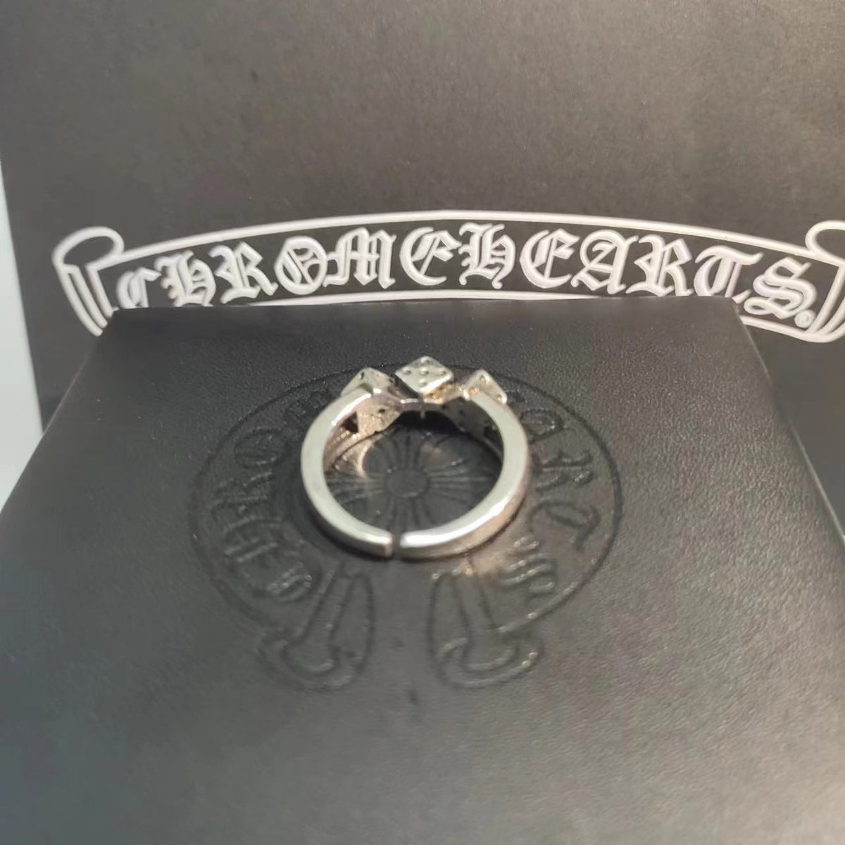 Chrome Hearts open dice rings