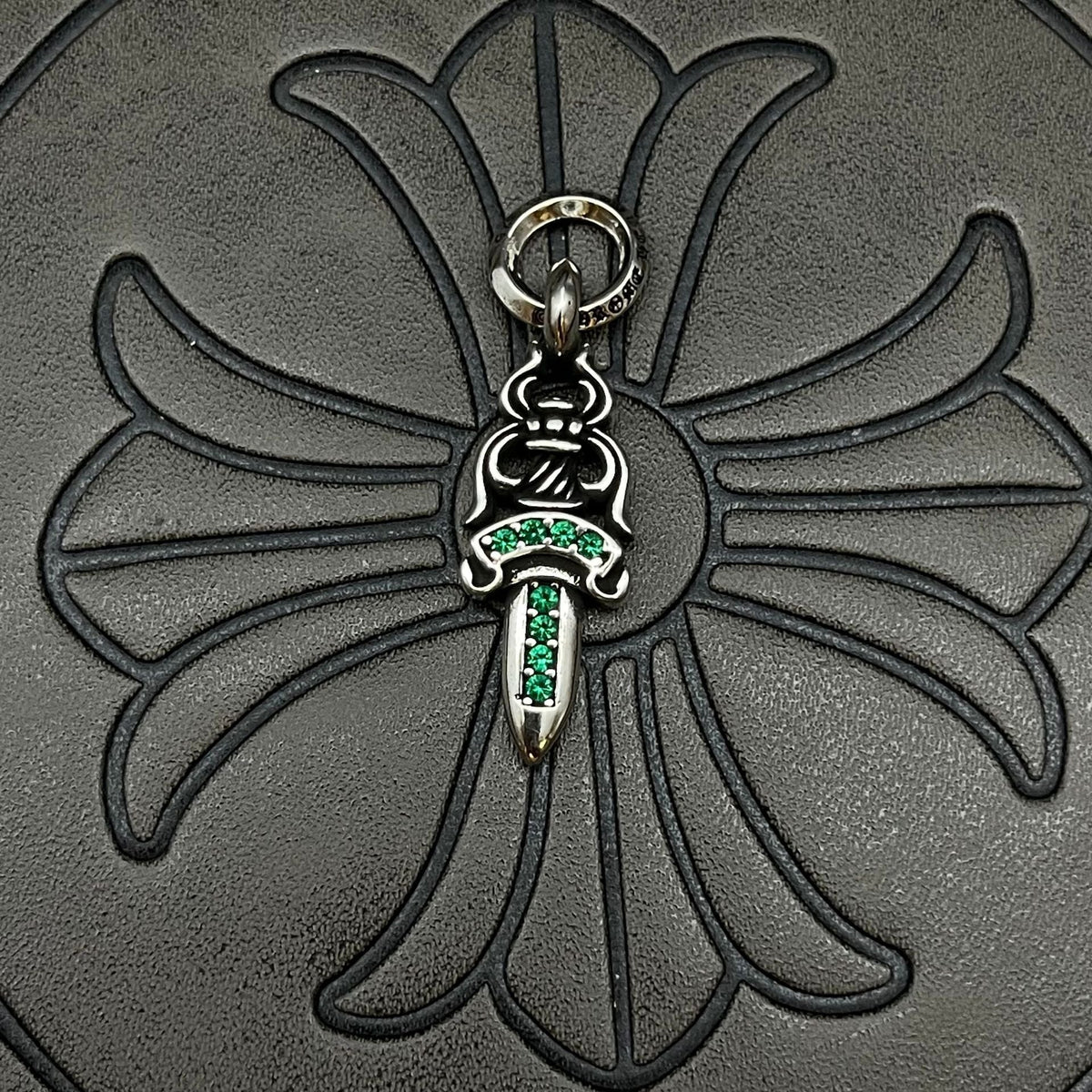 Chrome Hearts small diamond-encrusted sword pendant