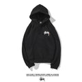 Stussy Hoodie Embroidered Fleece Fashion Hooded Sweater