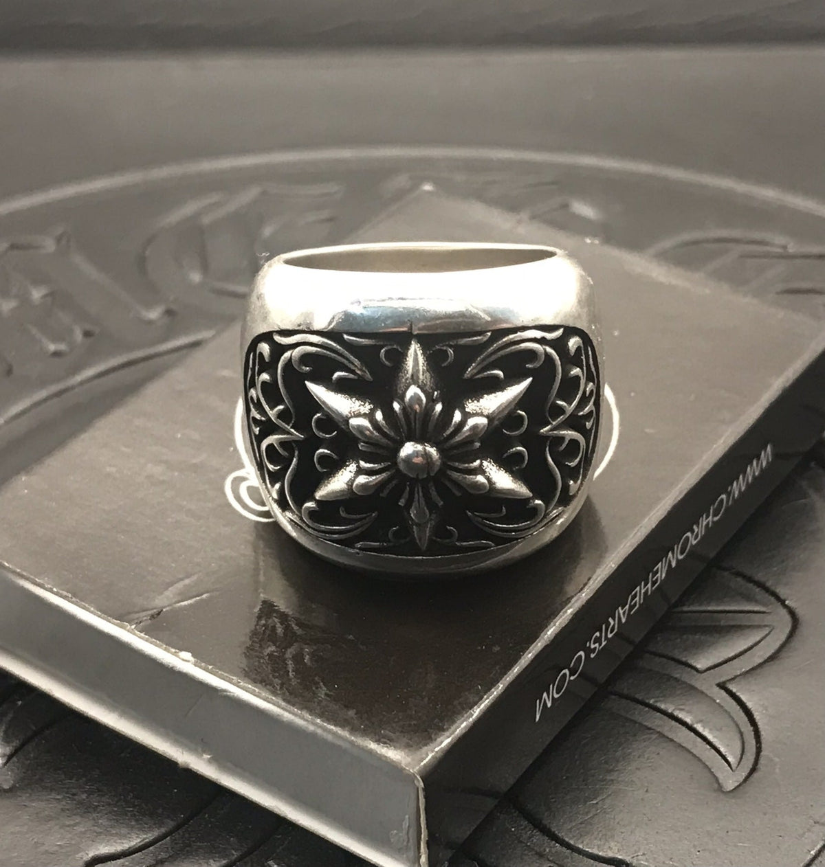 chrome hearts 925 silver retro ring