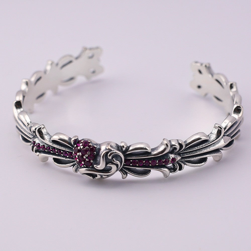 chrome hearts Gem Heart Love Cuff Gem bracelet