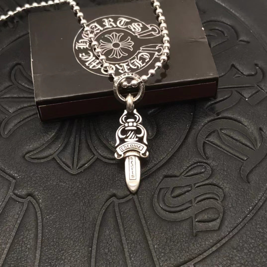 Small Chrome Hearts Dagger Necklace