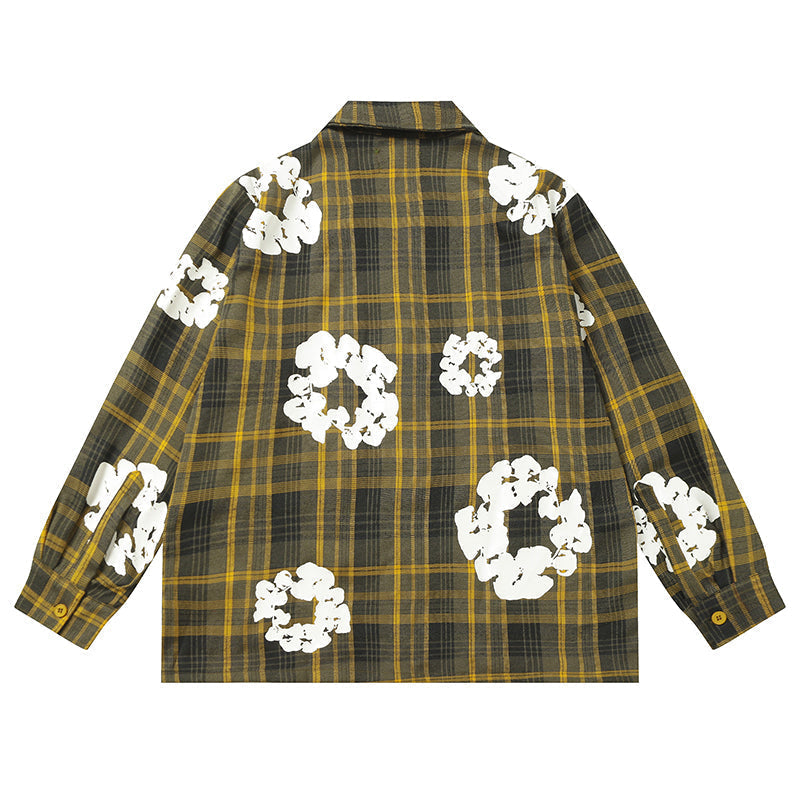 Denim Tears kapok Flower Pattern Long Sleeved Shirt