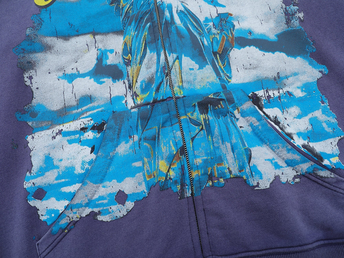 God Speed Zip Up Hoodie-G129