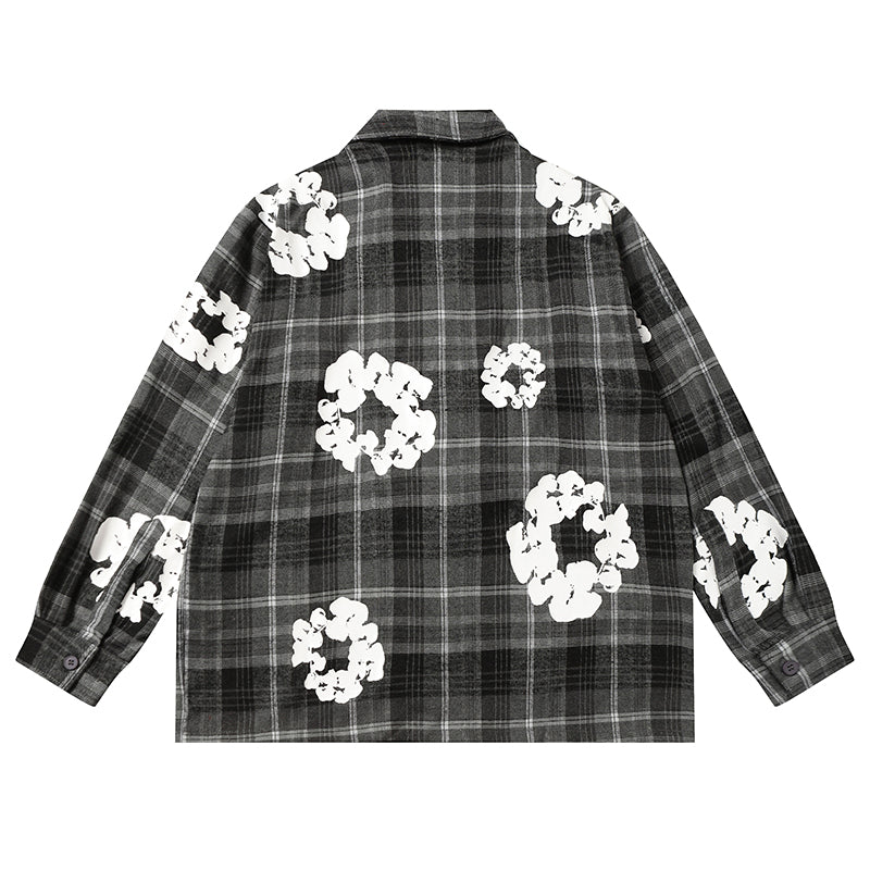 Denim Tears kapok Flower Pattern Long Sleeved Shirt