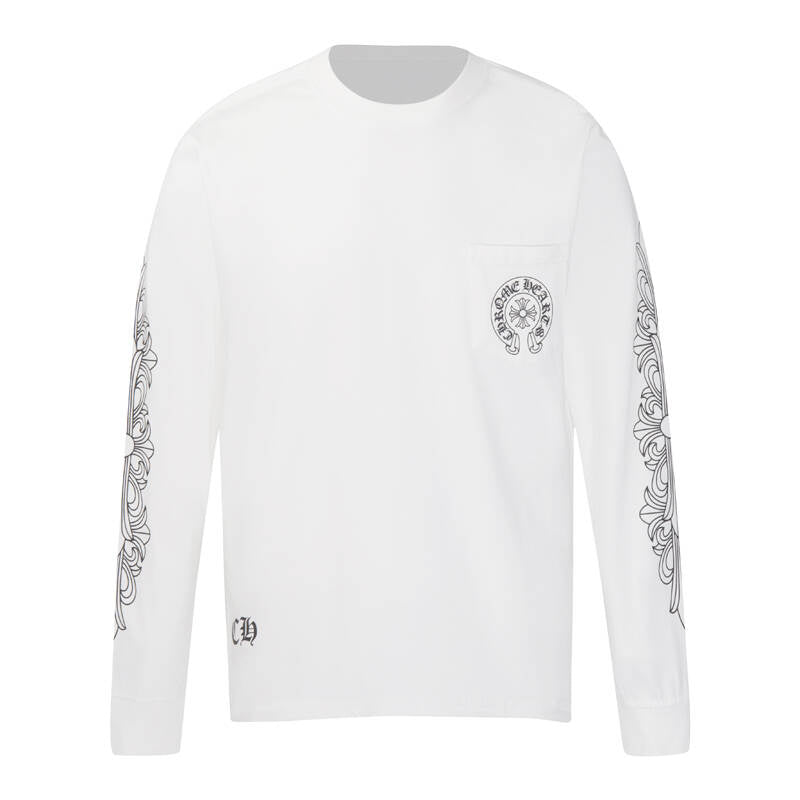 CHROME-HEARTS Men's Long-Sleeve T-shirt Sweatshirt K8008