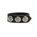 Chrome Hearts Cross Snap Leather Bracelet