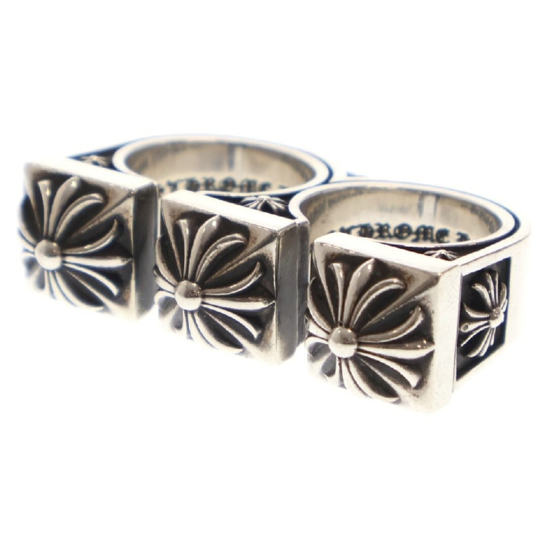 Chrome Hearts Double Brass Knuckles Silver Ring