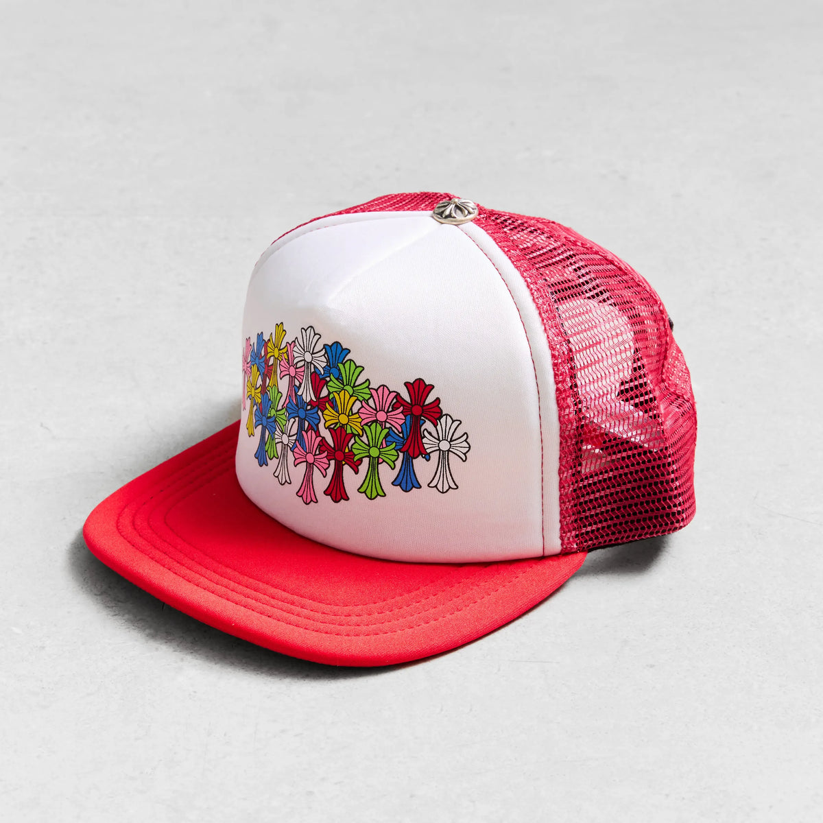 Chrome Hearts Multi Color Cemetery Cross Trucker Cap