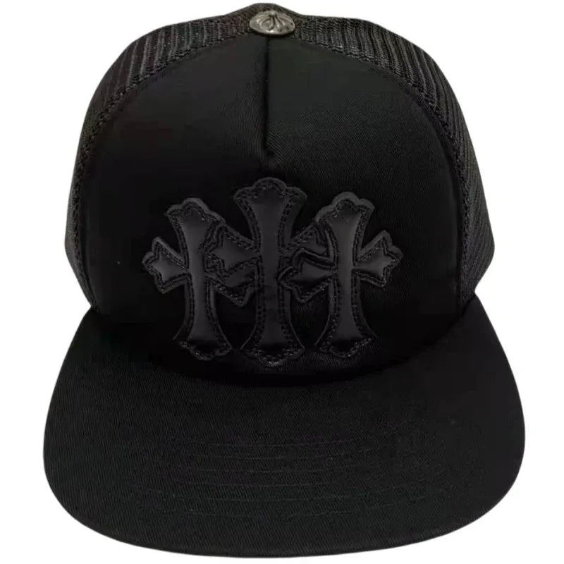 Chrome Hearts Cemetery Cross Trucker Hat  03
