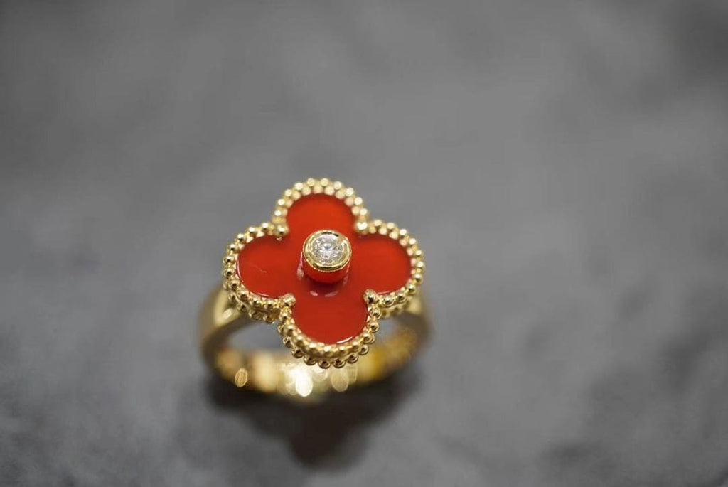 Van Cleef & Arpels Vintage Alhambra Carnelian Ring